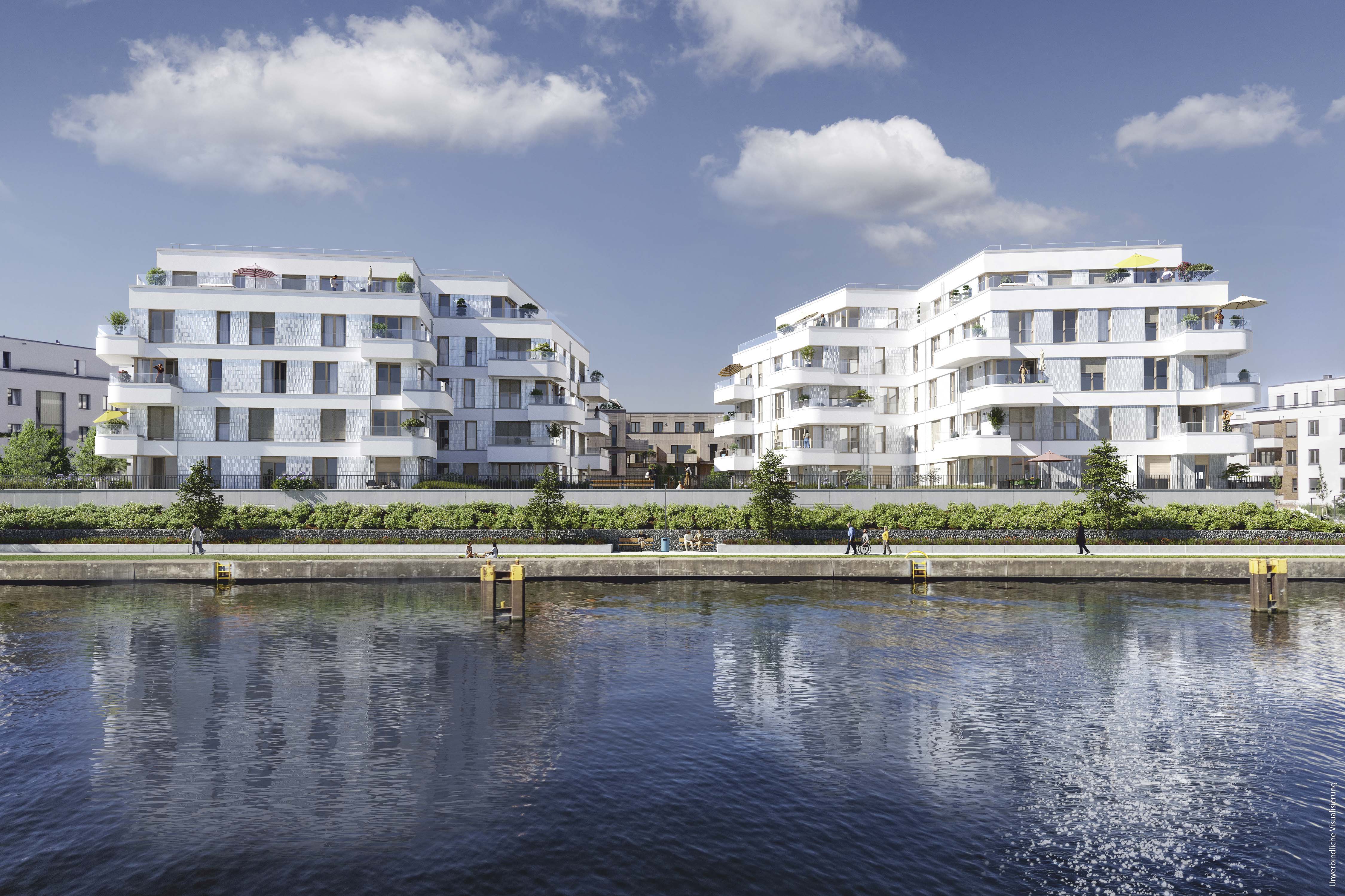 Finales Baufeld: BUWOG DAHMEGLANZ mit 52 Wohnungen ist derzeit im Bau. Visualisierung: BUWOG