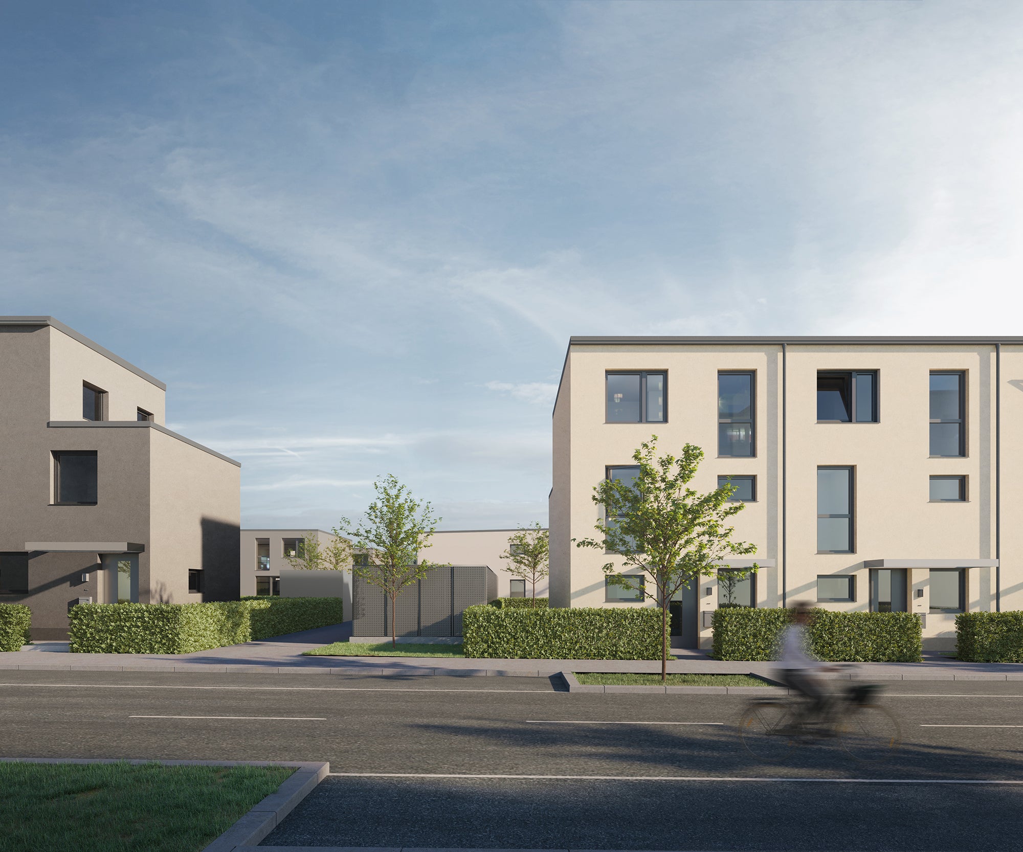 Visualization of the new construction project Reboot townhouses