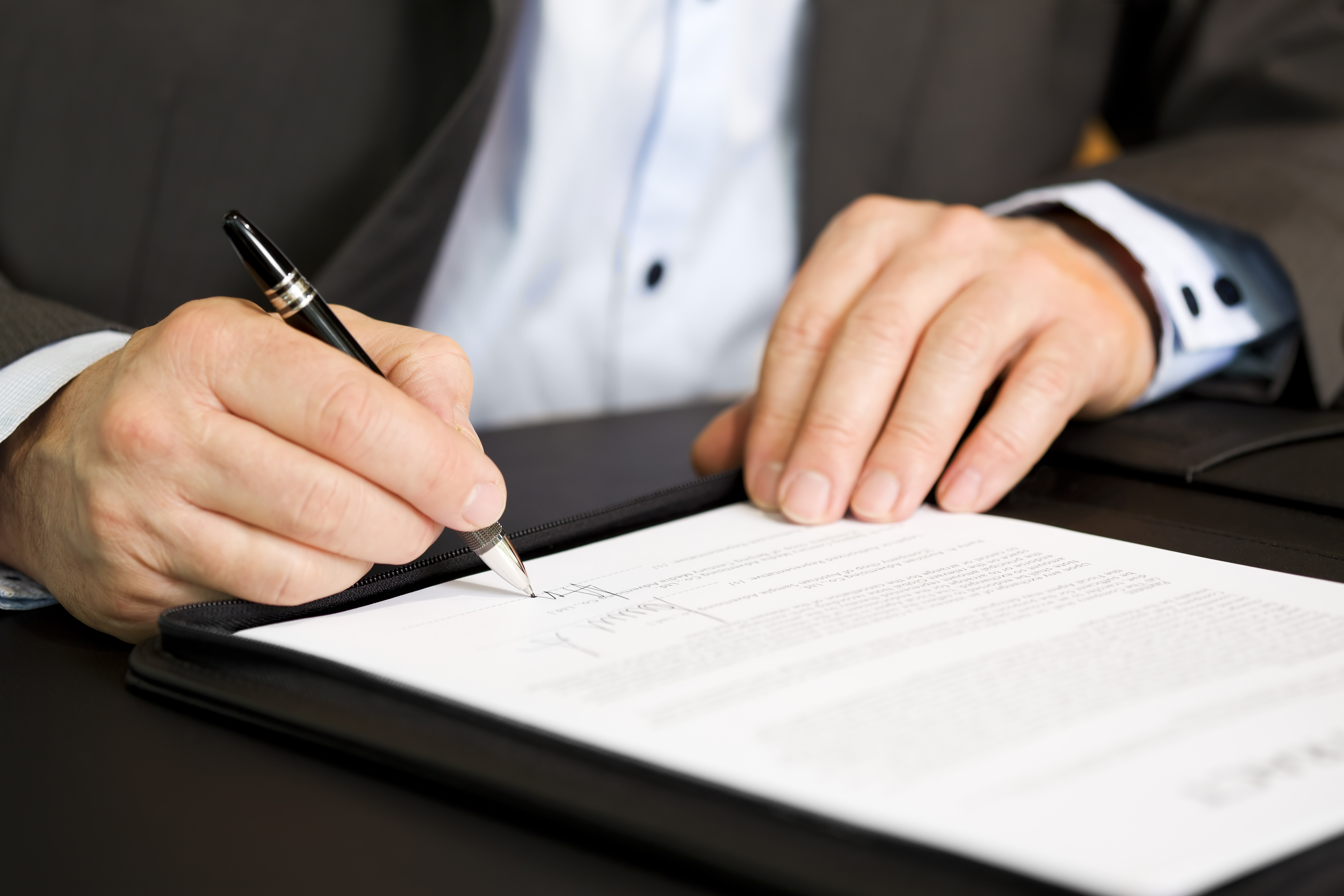 A contract is signed.