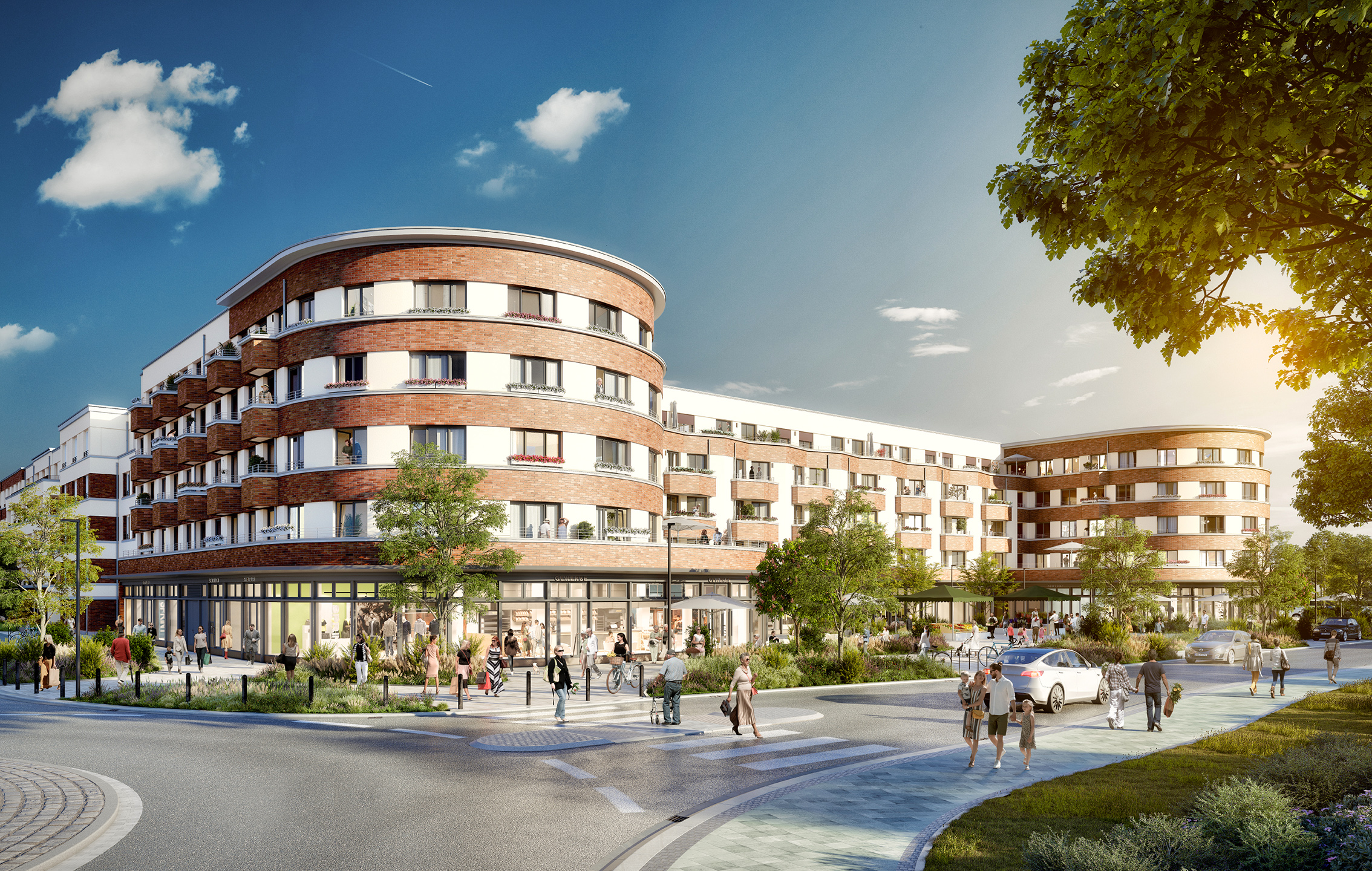 Visualisierung des BUWOG Neubauprojekts Merlin-Quartier in Falkensee