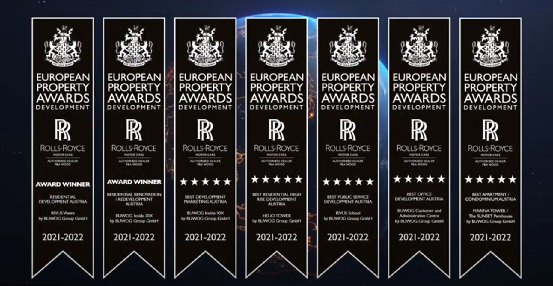 Vielfach preisgekrönt: 6 BUWOG-Projekte in 7 Kategorien beim European Property Award ausgezeichnet