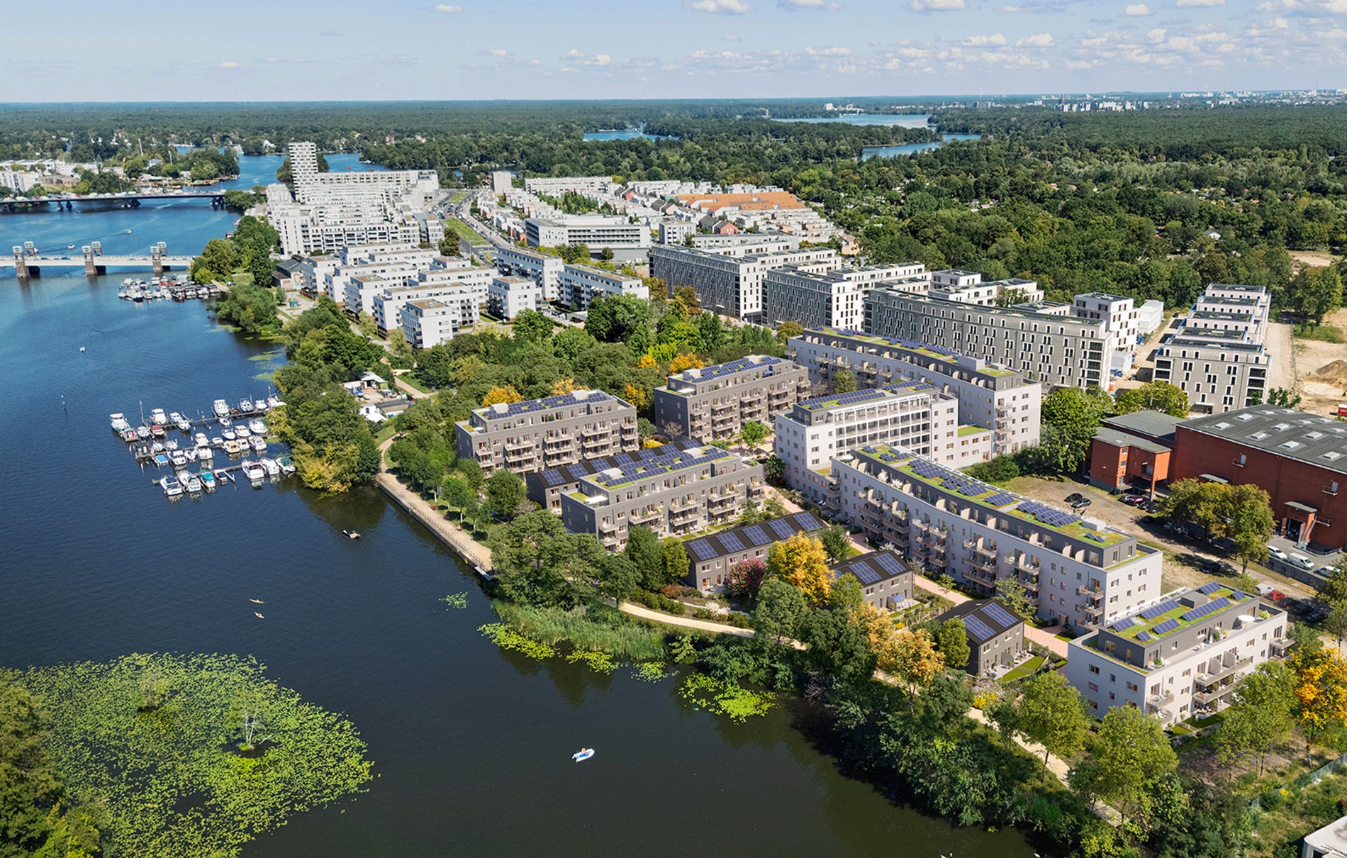 The Havellichter project can be seen from the air.